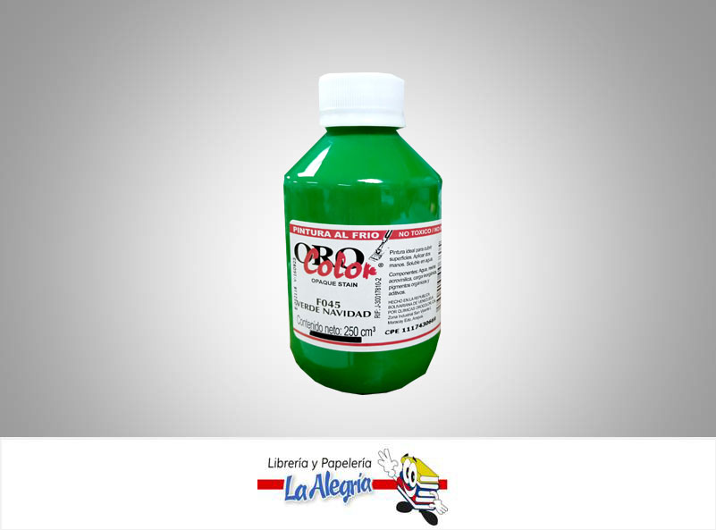 PINTURA AL FRIO 250CC F045 VERDE NAVIDAD MARCA ORO COLOR