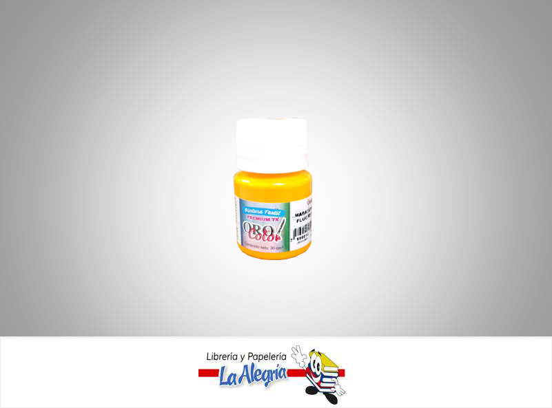 PINTURA PARA TELA TX401 30 CC AMARILLO NEON MARCA ORO COLOR