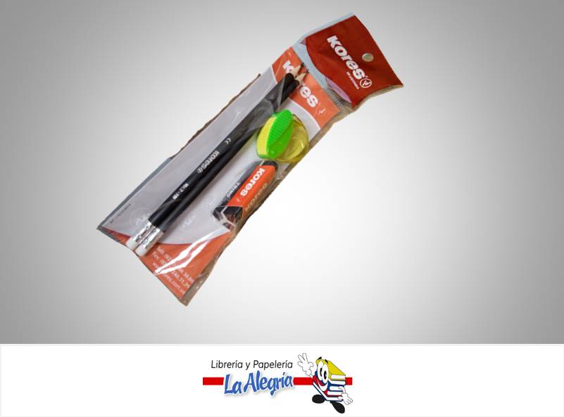 LAPIZ GRAFITO REDONDO N°2 HB PAQ 2 UND CON B MARCA KORES