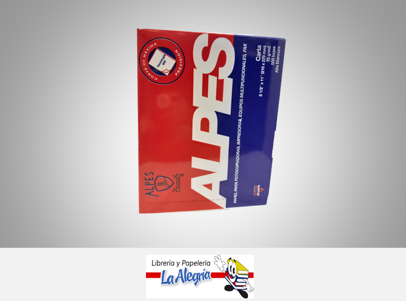 RESMA PAPEL 500H BASE 20 CARTA MARCA ALPES   