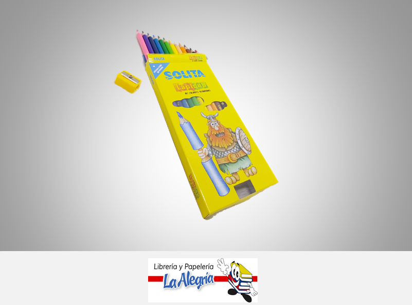 LAPICES DE COLORES 12 COL 4MM C/SACAPUNT MARCA SOLITA   