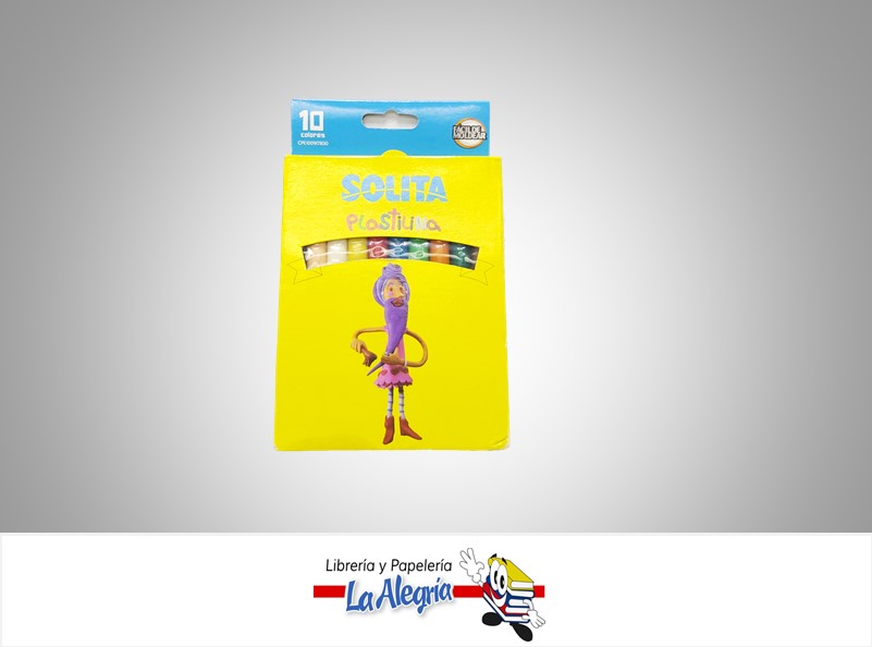 PLASTILINA 10 COL MARCA SOLITA