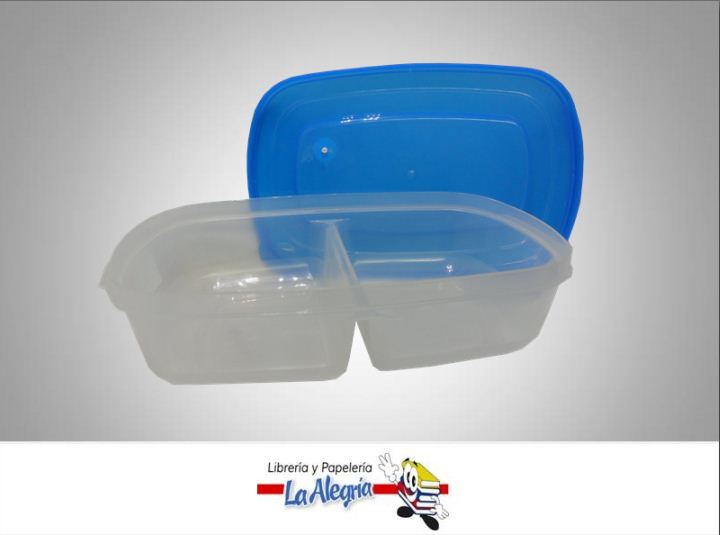 CONSERVADOR PLAST OVALADO 2DIV AZUL MARCA MANAPLAS   