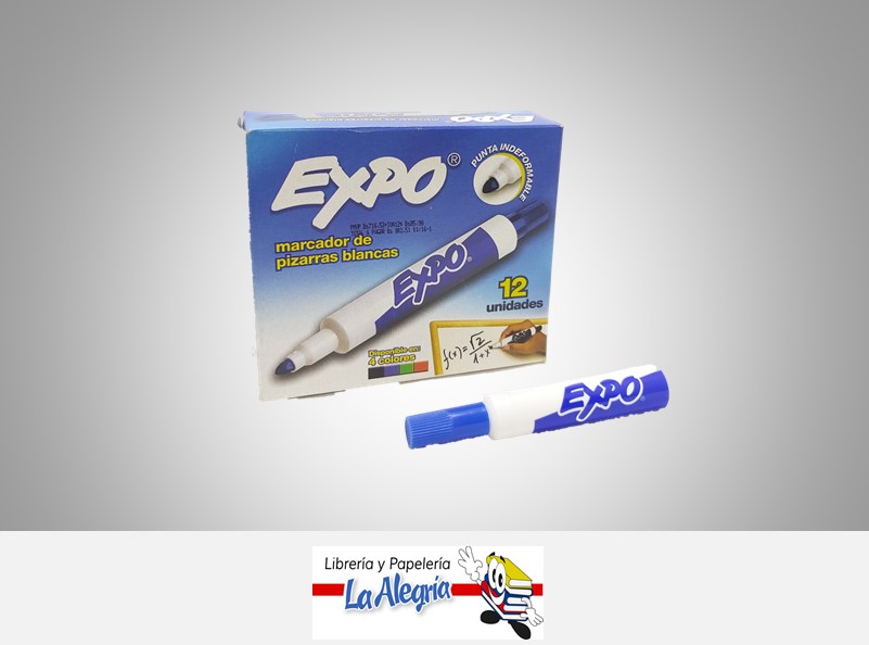 MARCADOR PARA PIZARRA ACRILICO 361020 AZUL UND MARCA EXPO
