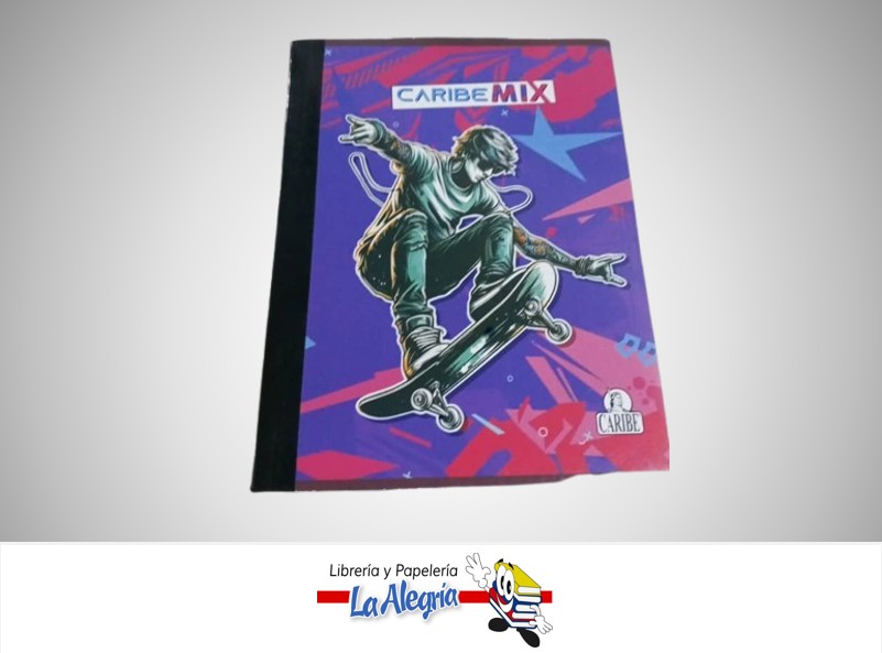 LIBRETA EMPASTADA 1MATERIA CUADRICULADO MIX MARCA CARIBE