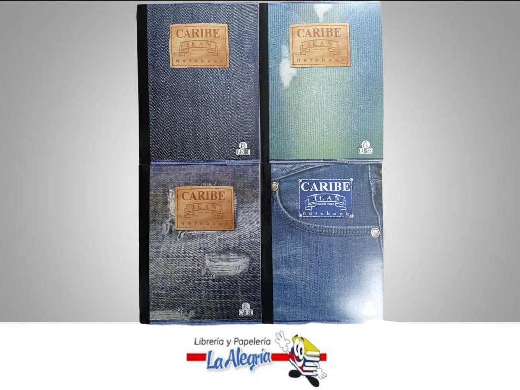 LIBRETA EMPAST CARIBE JEAN 100H/DOBLE LINEA MARCA CARIBE
