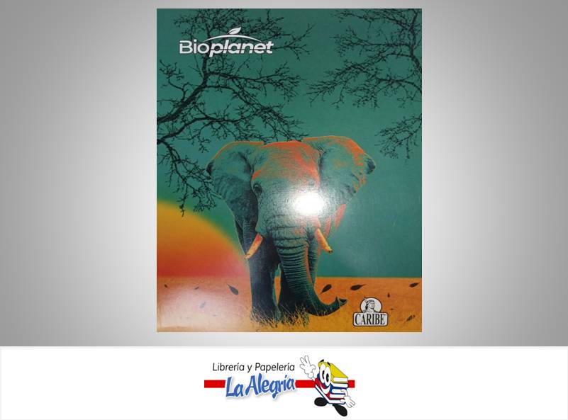 LIBRETA EMPASTADA BIO PLANET 100H D/LINE MARCA CARIBE   