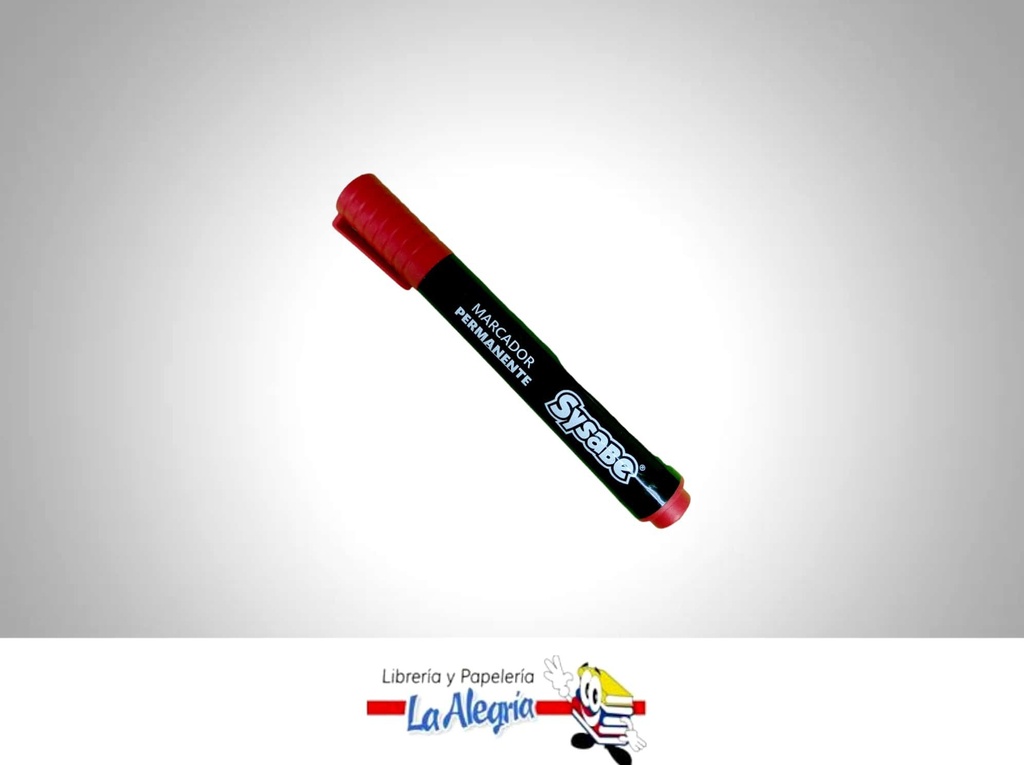 MARCADOR PERMANENTE ROJO UND MARCA SYSABE
