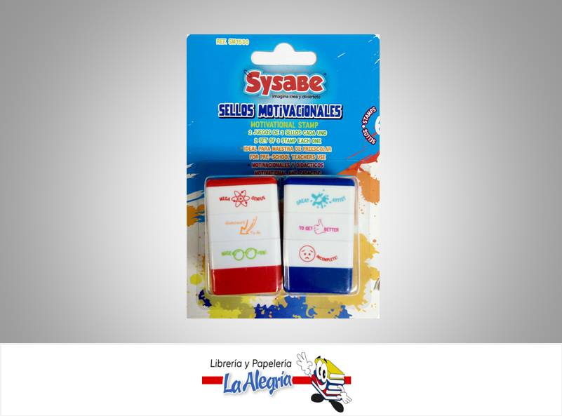 SELLO MOTIVACIONAL SM1530 6 PIEZA MARCA SYSABE   