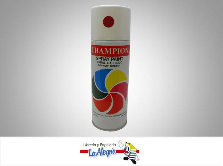 SPRAY PINTURA ACRILICA 415ML ROJO FUEGO MARCA CHAMPION   