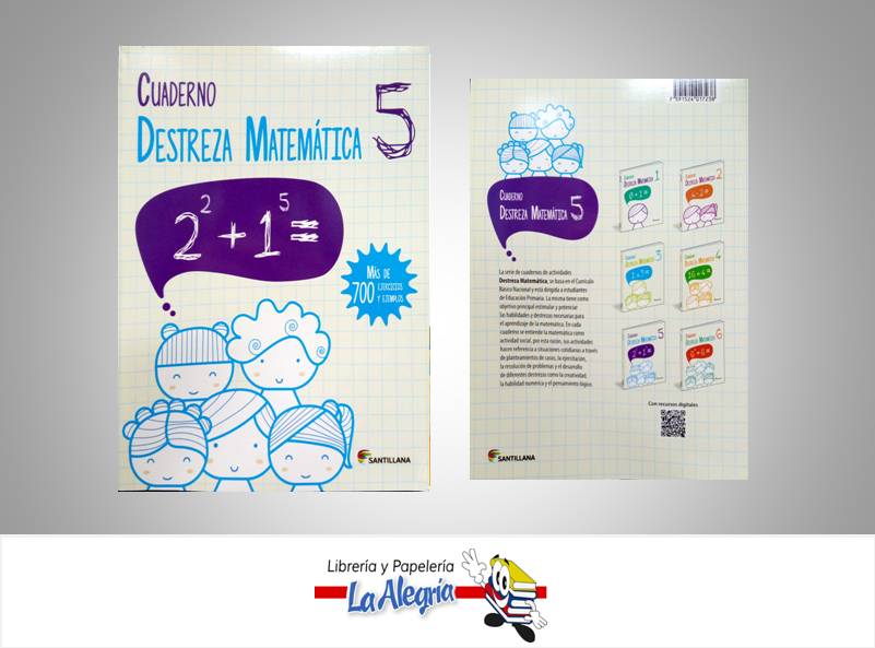DESTREZA MATEMATICA 5 TEMATICA MATEMATICA AUTOR VILLAPAREDES LISBETH EDITORIAL EDITORIAL SANTILLANA