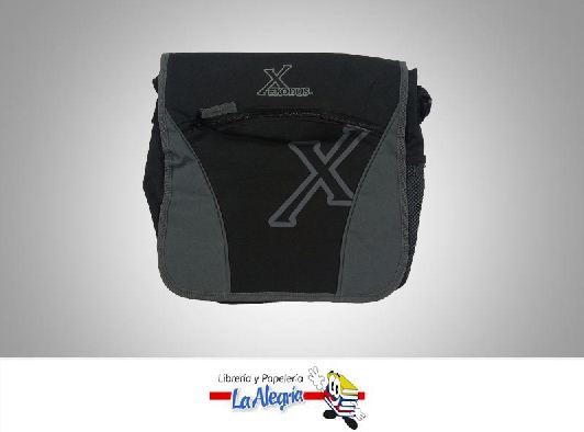 BOLSO CRUZADO POWER GRIS/NEGRO MARCA EXODUS   