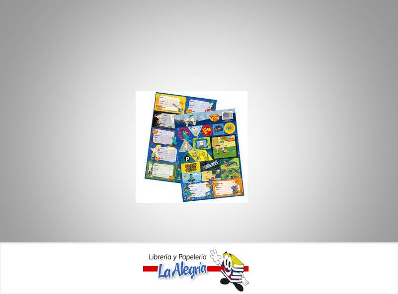 ETIQUETA ESCOLAR 12 UND MAS STICKER PHIN MARCA CAPI   
