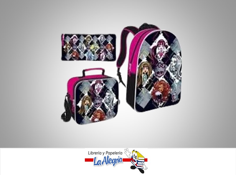MORRAL/CARTUCHERA/LONCHERA MONSTER HIGH MARCA CAPI   