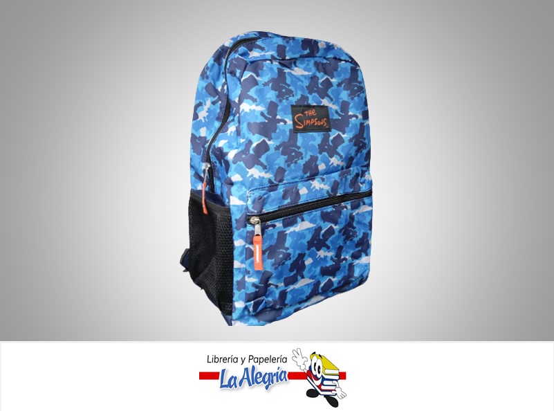 MORRAL ESCOLAR GRANDE SIMPSONS 11740133 AZUL MARCA CAPI