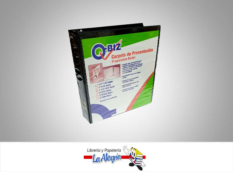 CARPETA 3 AROS 1 1/2 CARTA NEGRO MARCA ESFER