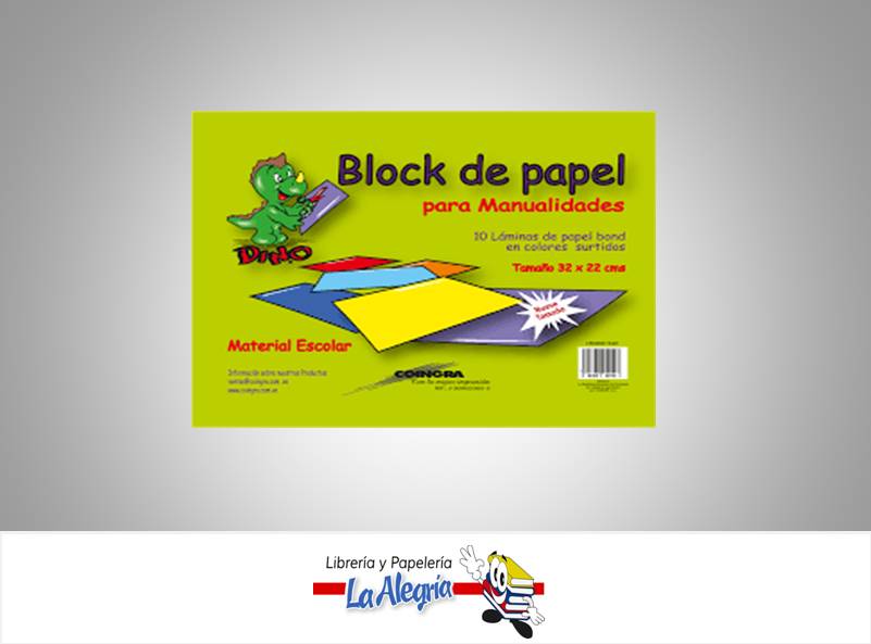 BLOCK DE PAPEL BOND P/MANUALIDADES 10H MARCA COINGRA   