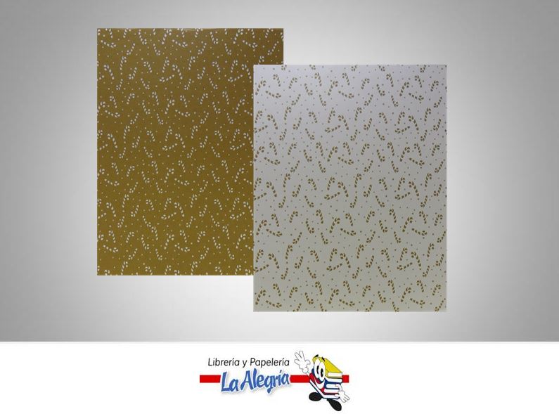CARTULINA NAVIDAD/BASTON DORADO MARCA COINGRA   