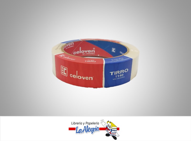 TIRRO BLANCO 3450 18MM X 45M UND MARCA CELOVEN   