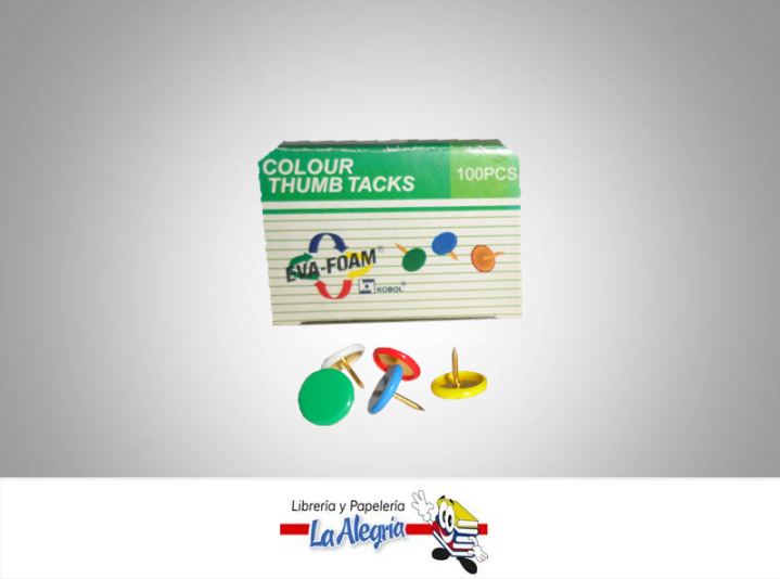 CHINCHE METALICO COLORES 100 UND MARCA EVA FOAM