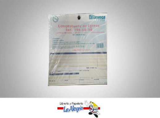 COMPROBANTE EGRESO C/C 50F/3P REF190-60- MARCA ITEVECA   