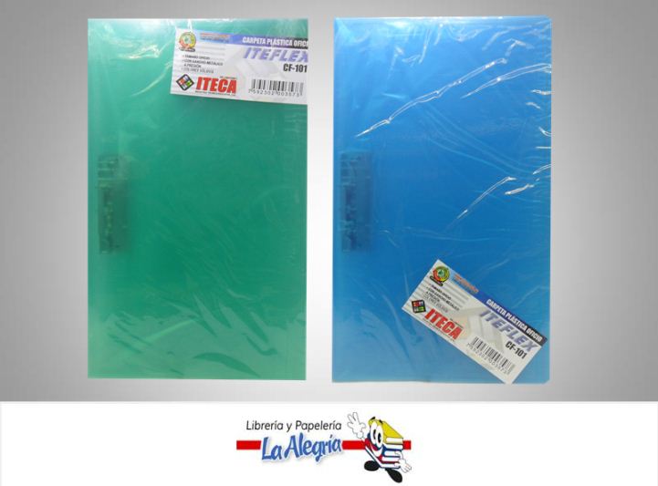 CARPETA PLASTICA CON GANCHO PRESION CF101 OFICIO UND MARCA ITECA