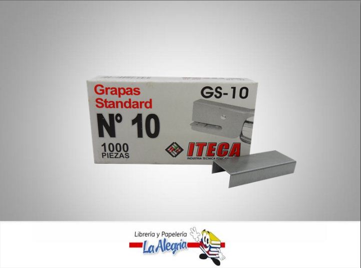GRAPA LISA N°10 GS-10 PAQ 1000 UND MARCA ITECA