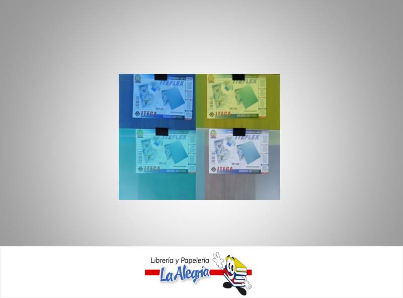 CARPETA PLASTICA TRANSPARENTE CON CLIP SUJETADOR TEXTURIZADO CPT322 CARTA MARCA ITECA