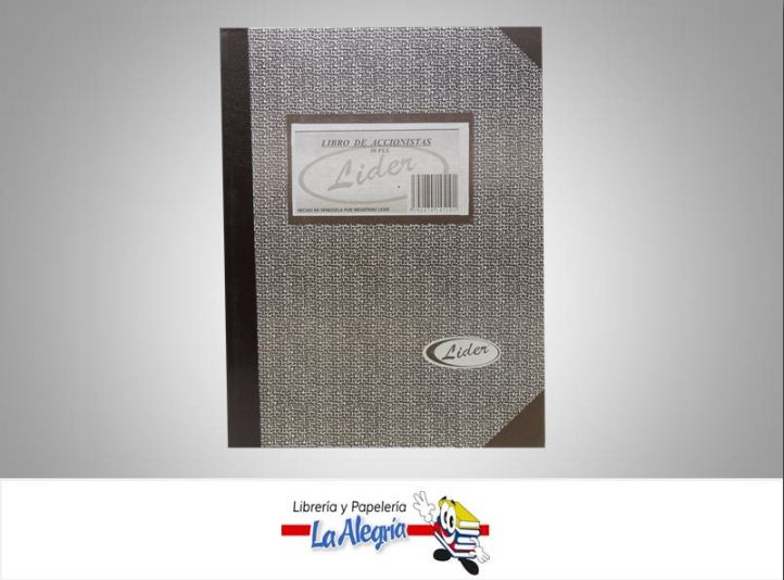 LIBRO DE ACCIONISTAS 50 FOL MARCA LIDER   