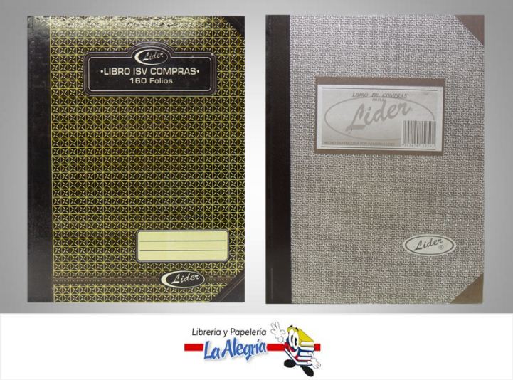 LIBRO DE COMPRA 160 FOL MARCA LIDER   