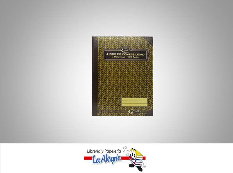 LIBRO DE CONTABILIDAD 2 COL 100 FOLIOS MARCA LIDER   