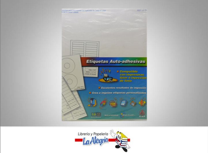 ETIQUETA ADHESIVAS 10H 8,7X1,7CM CARTA MARCA STAR   