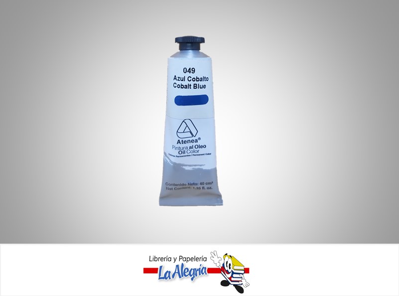 PINTURA AL OLEO 40CC - 049 - AZUL COBALTO MARCA ATENEA