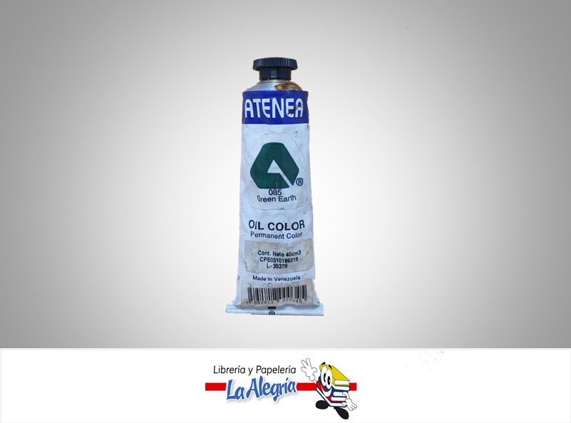 PINTURA AL OLEO 40CC - 085 - TIERRA VERDE MARCA ATENEA