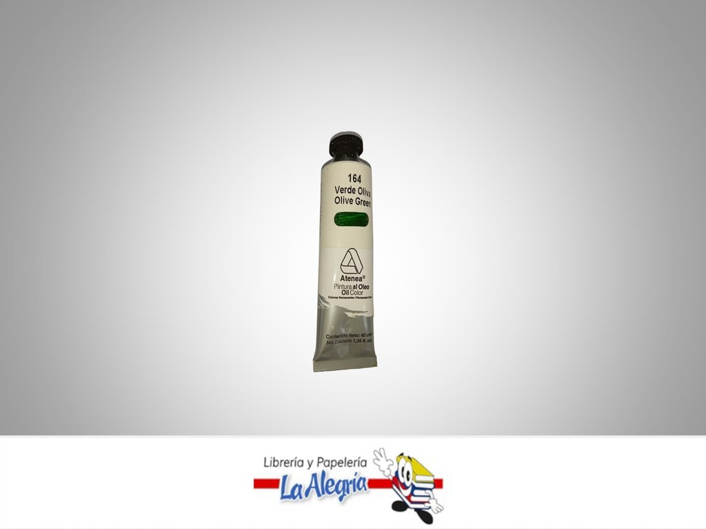 PINTURA AL OLEO 40CC - 164 - VERDE OLIVA MARCA ATENEA