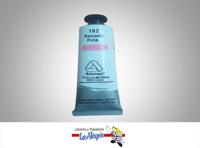 PINTURA AL OLEO 40CC - 182 - ROSADO MARCA ATENEA