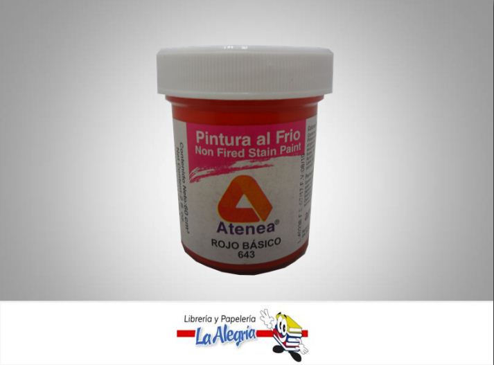 PINTURA AL FRIO 60CC ROJO BASICO MARCA ATENEA   