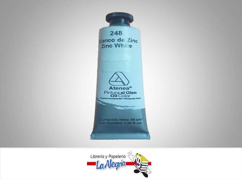 PINTURA AL OLEO 40CC - 248 - BLANCO ZINC MARCA ATENEA