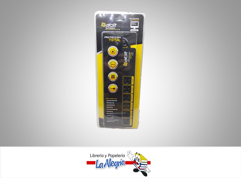 PROTECTOR DE VOLTAJE 6 TOMAS OF ABIT-404 MARCA ABIT   