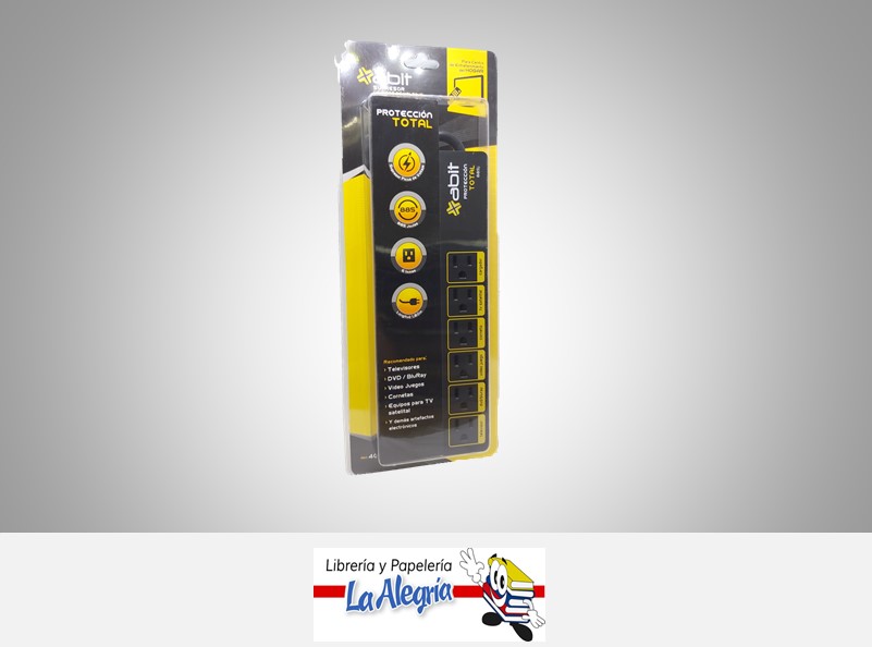 PROTECTOR DE VOLTAJE 6 TOMAS HO ABIT-406 MARCA ABIT   