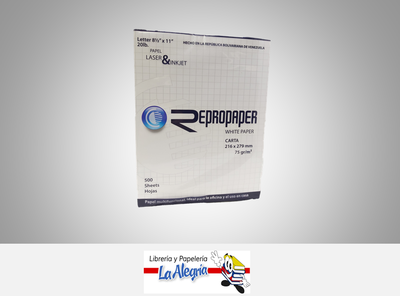 RESMA PAPEL 500H BASE 20 CARTA MARCA REPROPAPER   