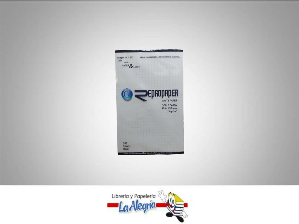 RESMA PAPEL 500H 75 GR DOBLE CARTA MARCA REPROPAPER   