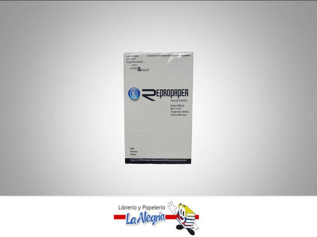 RESMA PAPEL 500H 75 GR EXTRA OFICIO MARCA REPROPAPER   