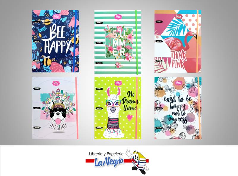 LIBRETA NOTA EMPASTADA GANCHOS 3 AROS 10 MARCA FANTASY   