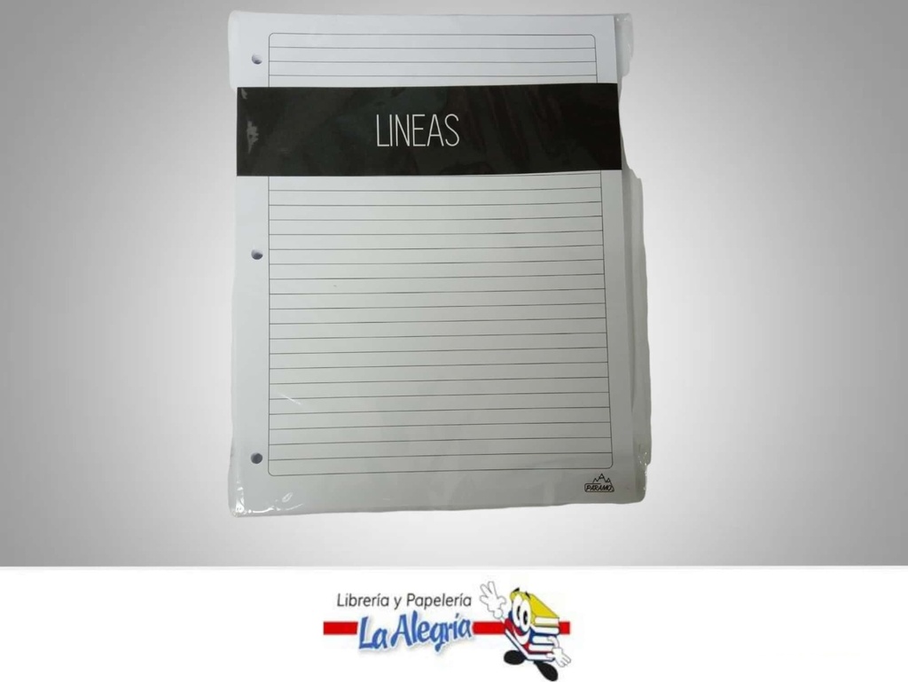 HOJA PONCHADA 1 LINEA 80 HOJAS 21X27 CM MARCA PARAMO