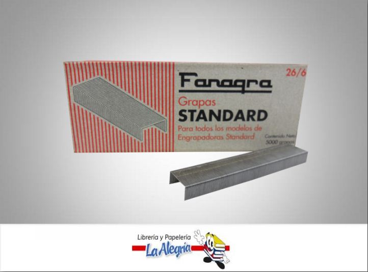 GRAPA LISA 26/6 5000 UND MARCA FANAGRA   