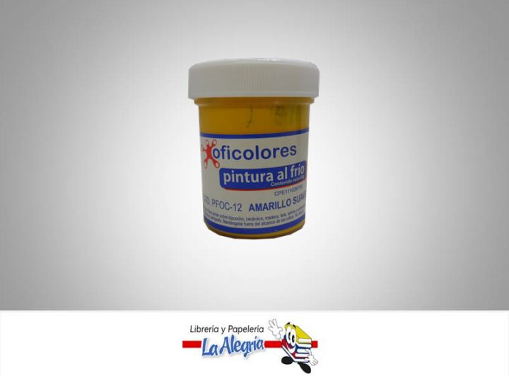 PINTURA AL FRIO 65GR AMARILLO SUAVE MARCA OFICOLORES   