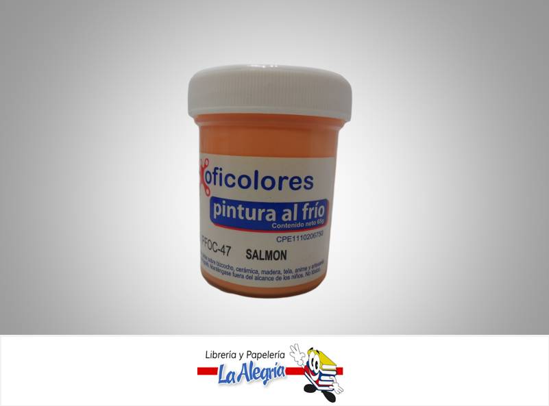 PINTURA AL FRIO 65GR SALMON MARCA OFICOLORES   
