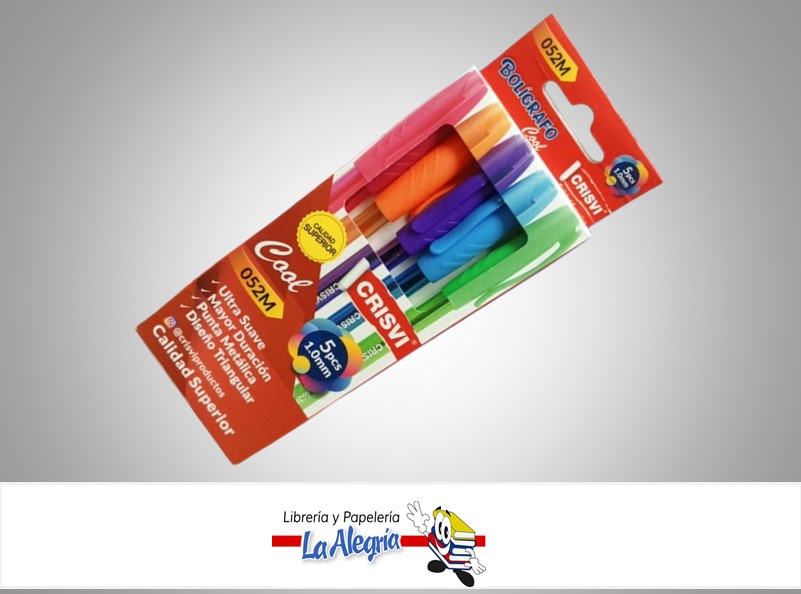 BOLIGRAFO TRIANGULAR 052M 1MM COOL 5UND MARCA CRISVI