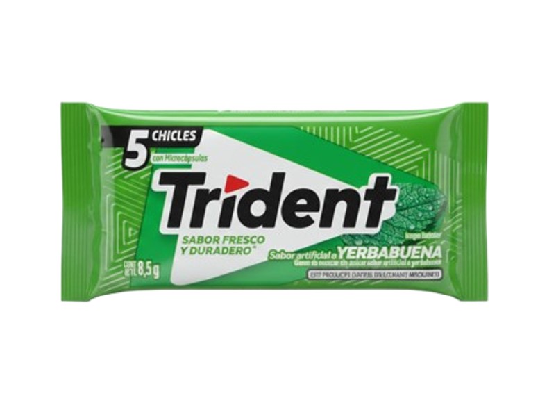 CHICLE TRIDENT 5 PZ YERBA BUENA MARCA ADAMS